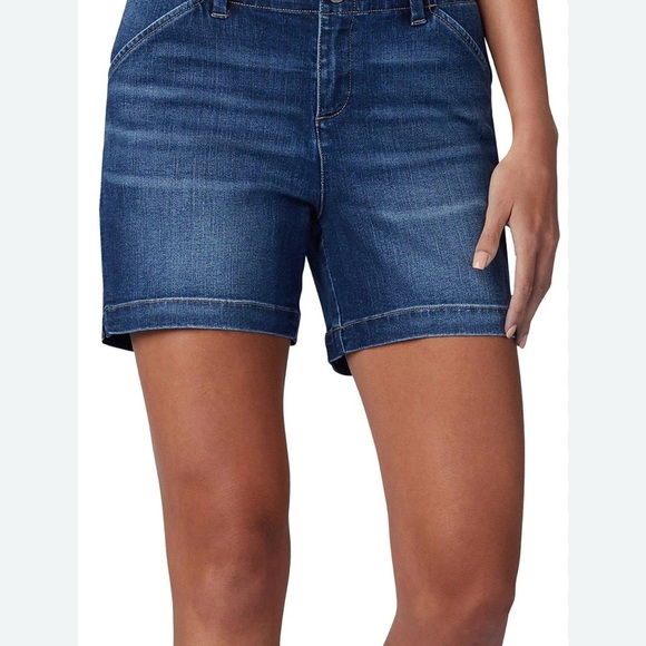 Women's Classic Chino Denim Shorts, Sz 14 - Picture 2 of 6